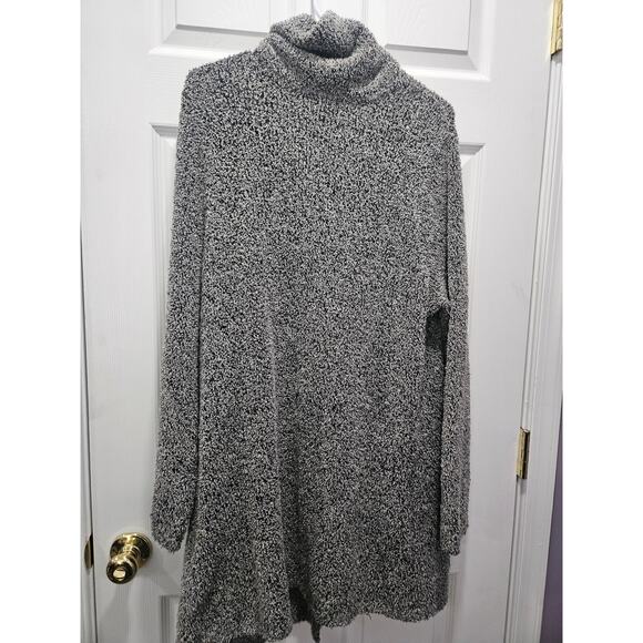 J. Jill Pure Jill Marled Heavy Black White Marled Sweater Cardigan Size L Large - Picture 12 of 16